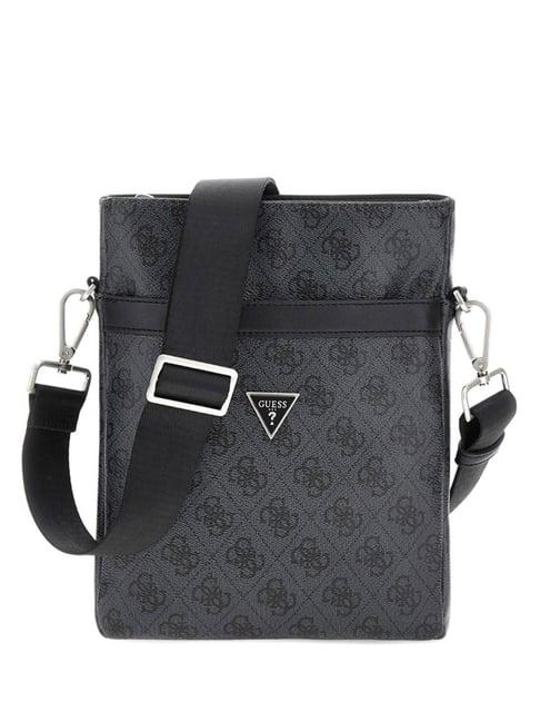 guess black vezzola printed medium cross body bag