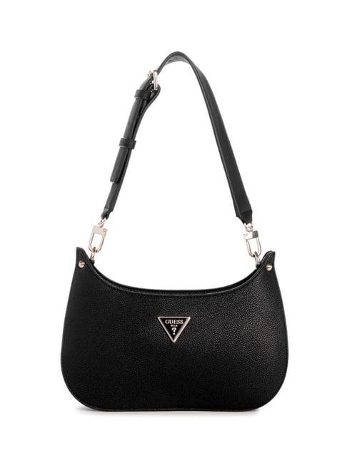 guess black meridian mini hobo bag