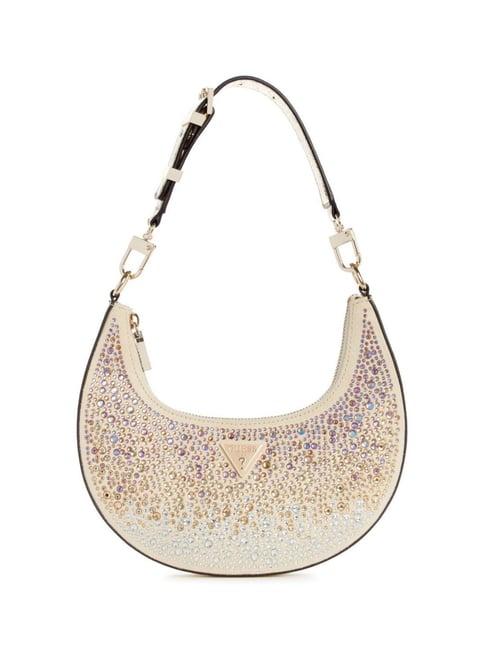 guess gold lua embellished mini hobo bag