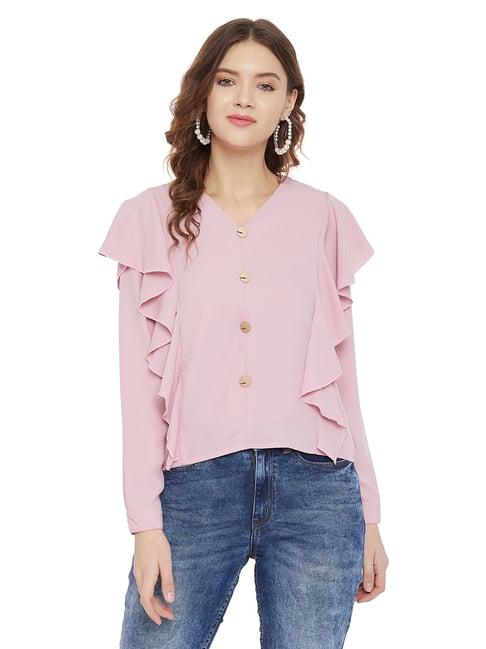 madame pink regular fit top