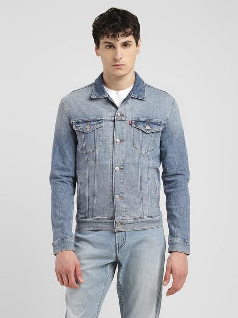 levi's mid indigo regular fit denim jacket