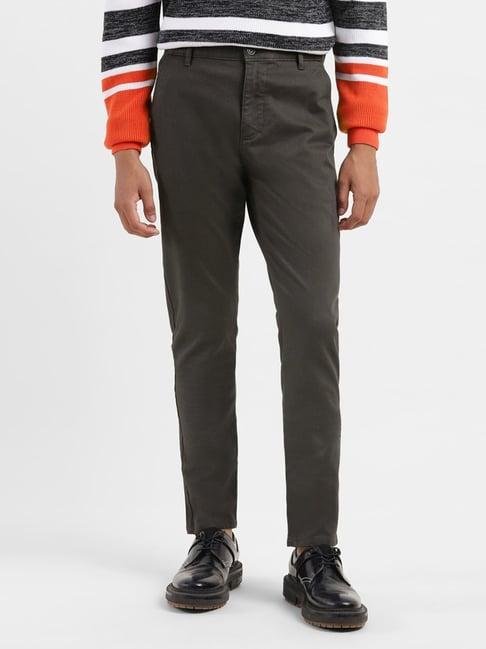 levi's 512 brown slim tapered fit trousers