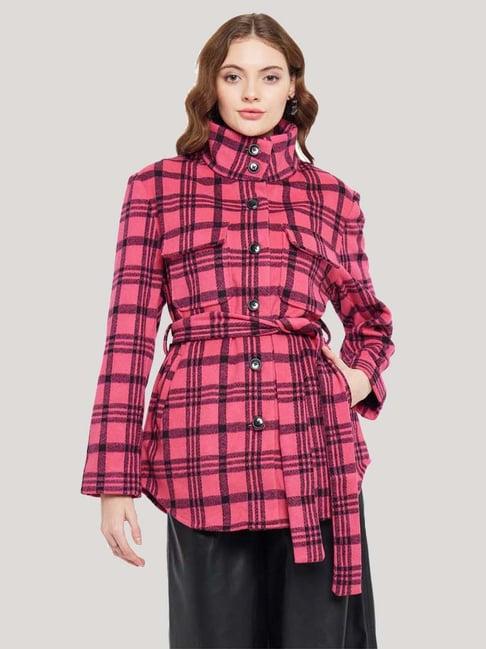 madame pink chequered jacket