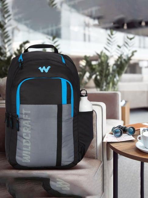 wildcraft lunar plus black polyester color block laptop backpack - 25 ltrs