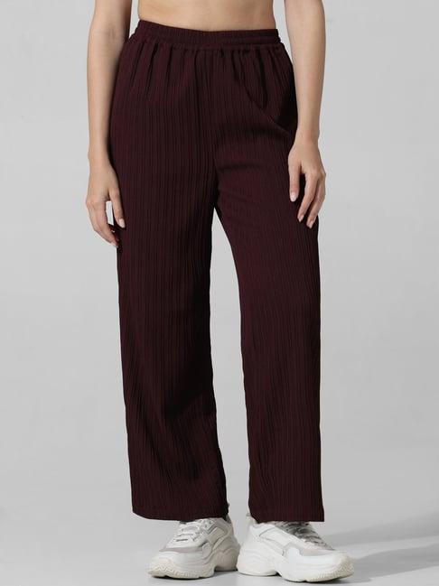 only wine regular fit high rise pants