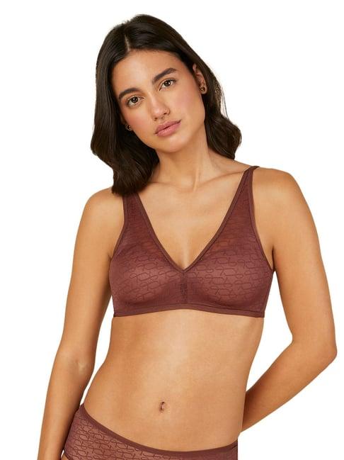 triumph brown non-wired full coverage everyday bra