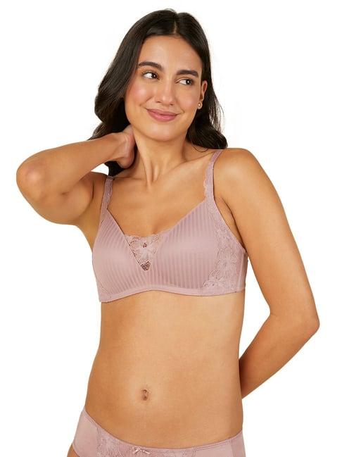 triumph pink lace non-wired full coverage t-shirt bra