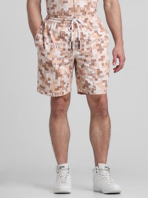 jack & jones candied ginger cotton slim fit checks shorts