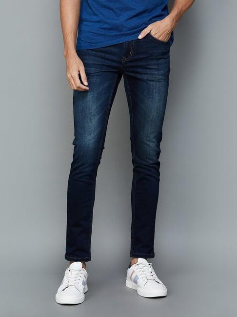 forca by lifestyle dark blue regular fit jeans