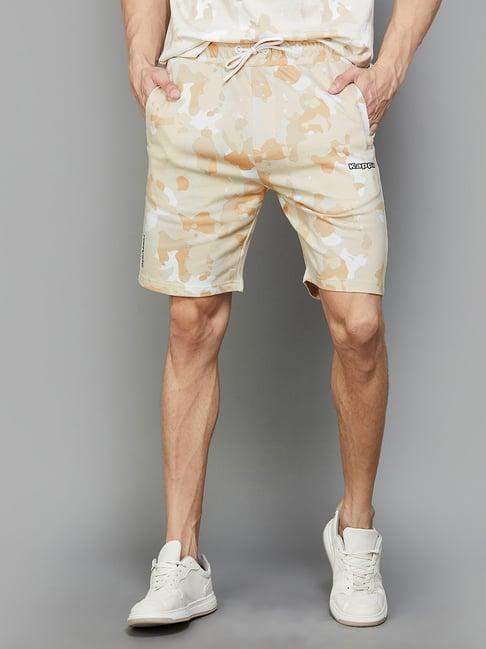 kappa off white regular fit printed shorts