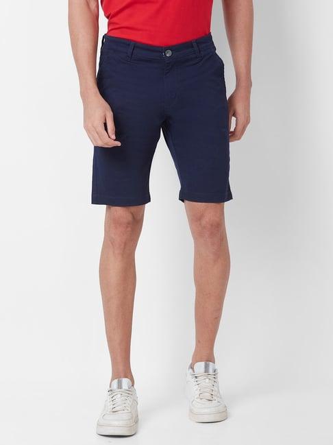 giordano royal blue slim fit shorts