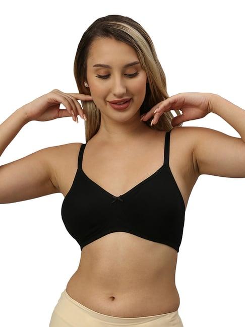 smarty pants black cotton medium coverage t-shirt bra