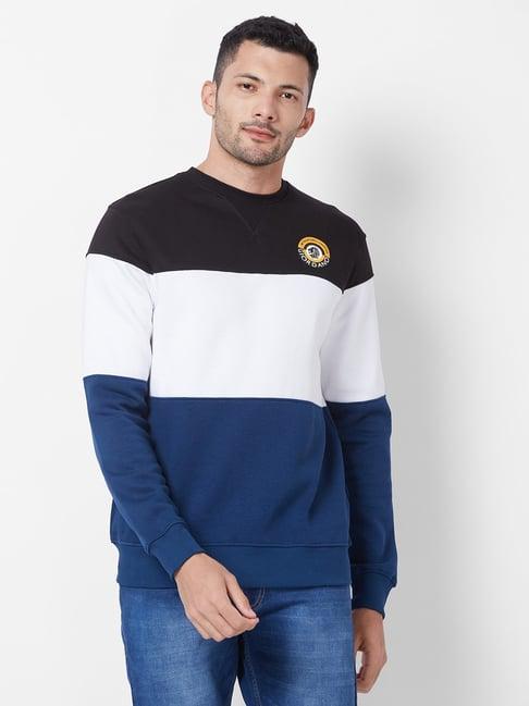 giordano signature black regular fit colour block sweatshirt