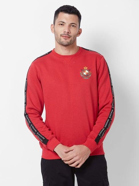 giordano signature red regular fit sweatshirt