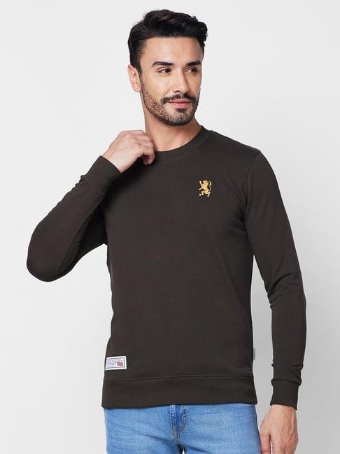 giordano olive regular fit sweatshirt