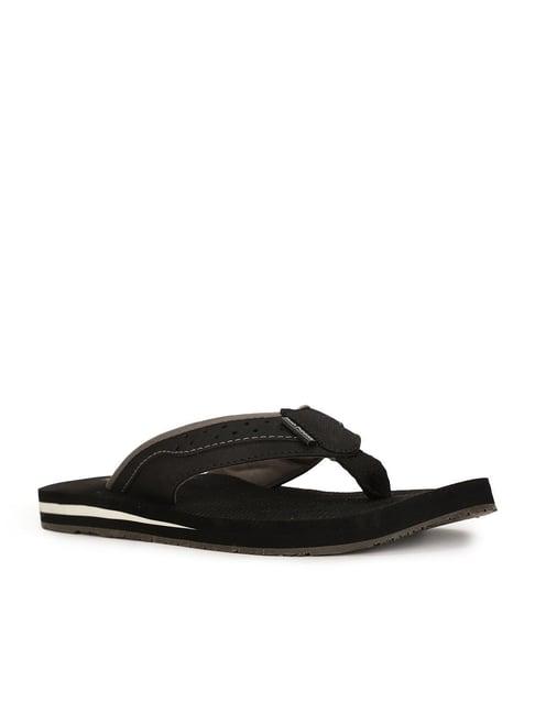 hush puppies by bata men's black flip flops