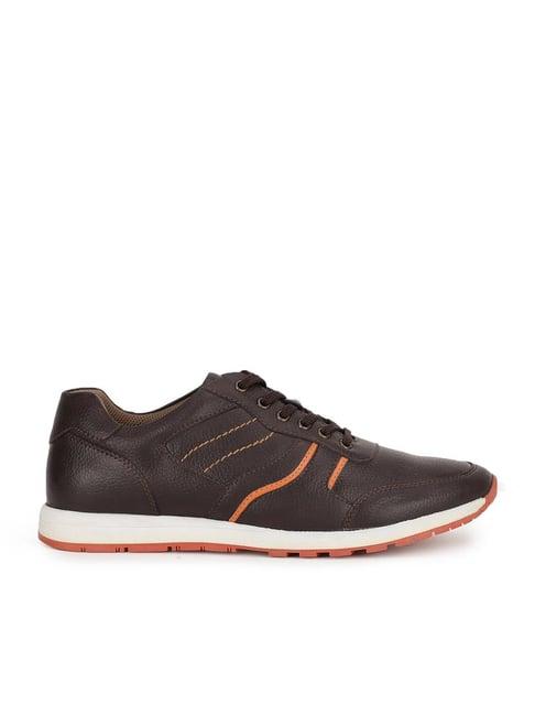 hush puppies by bata men's brown running shoes