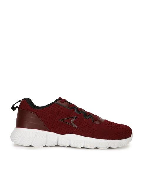 power by bata men's maroon running shoes