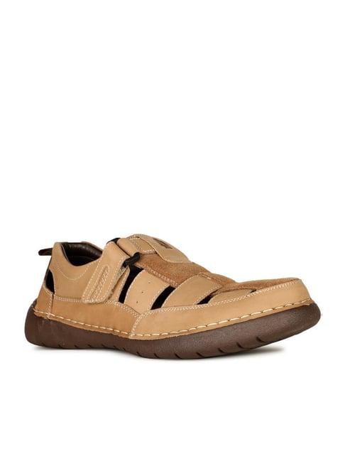 hush puppies by bata men's beige fisherman sandals