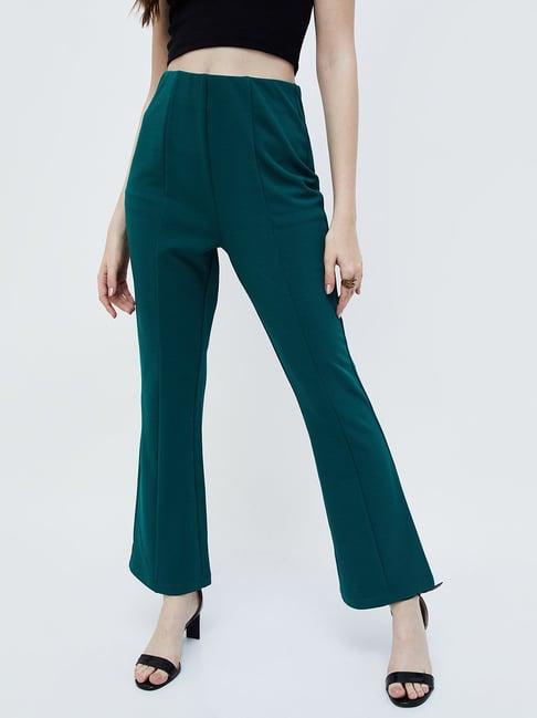 ginger by lifestyle green mid rise pants