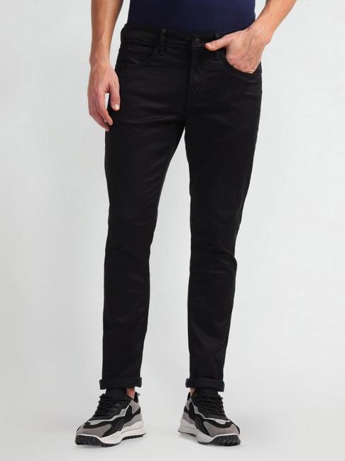 arrow sports black slim fit jeans