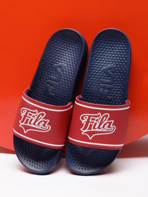 fila men's red slides