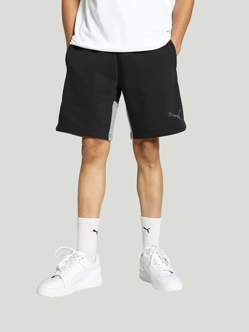 puma teamcup black regular fit football shorts