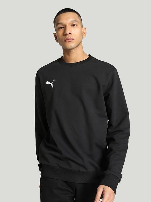 puma teamgoal black regular fit football sweatshirt