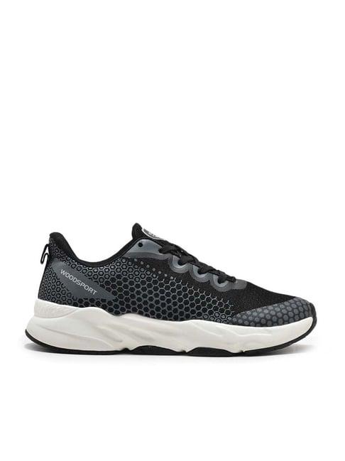 woodland men's black running shoes