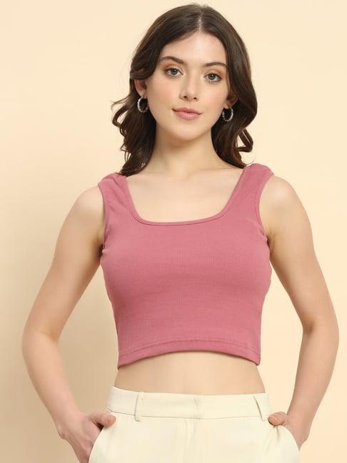 trend arrest pink crop top