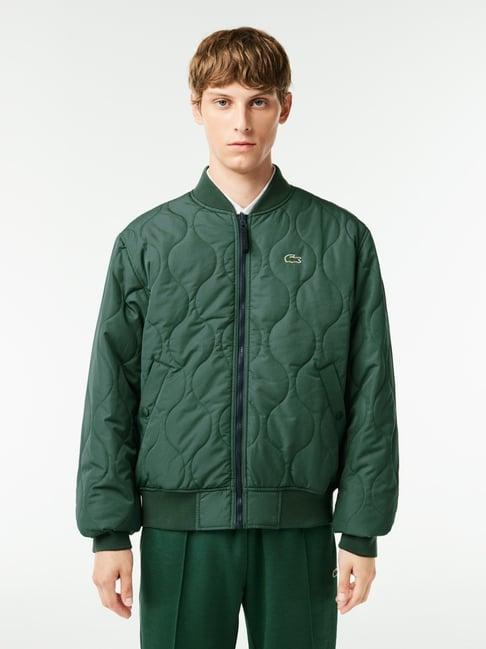 lacoste multicolored regular fit self pattern reversible jacket