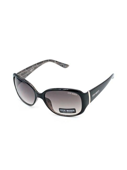 steve madden black oversize irregular sunglasses for women