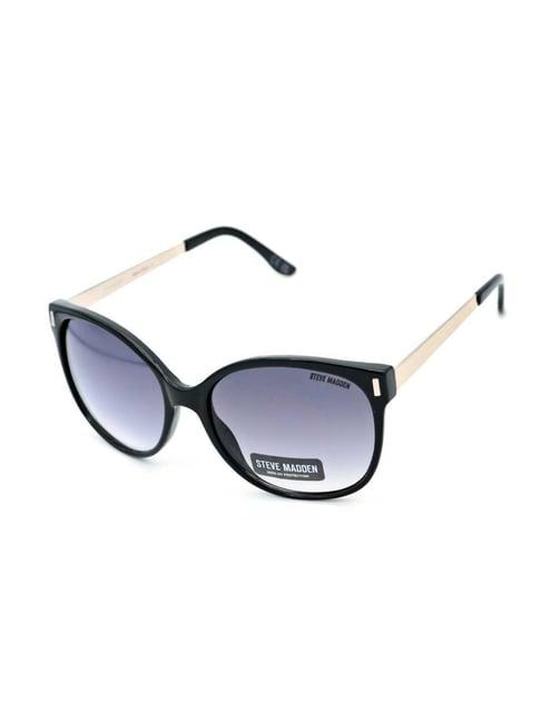 steve madden black oversize irregular sunglasses for women