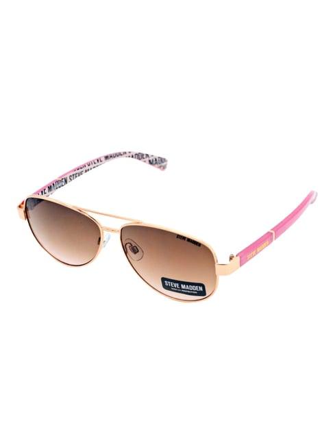 steve madden rose gold oversize irregular sunglasses for women