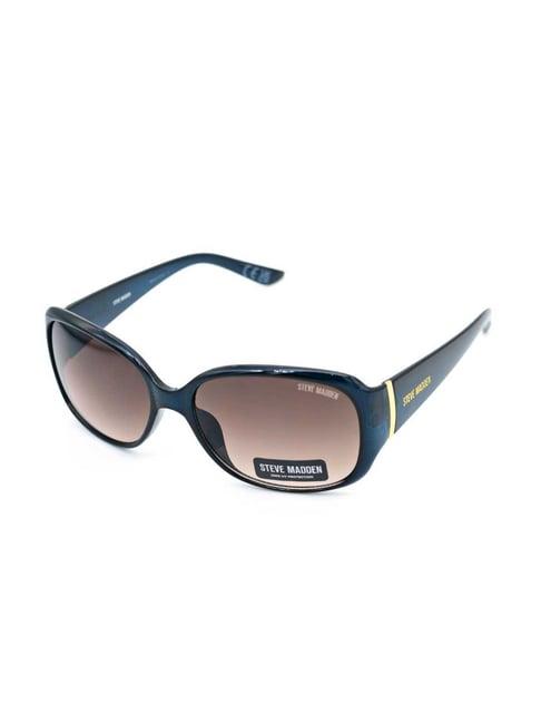 steve madden navy oversize irregular sunglasses for women