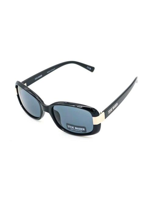 steve madden black oversize irregular sunglasses for women