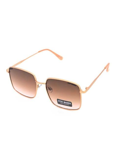 steve madden rose gold oversize irregular sunglasses for women