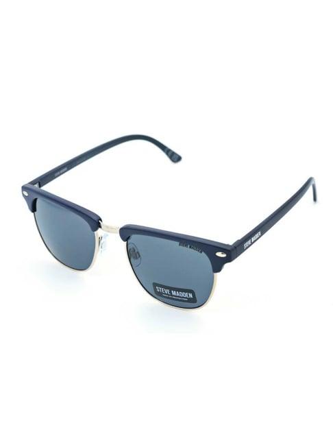 steve madden navy oversize irregular sunglasses for men