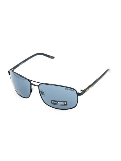 steve madden black oversize irregular sunglasses for men