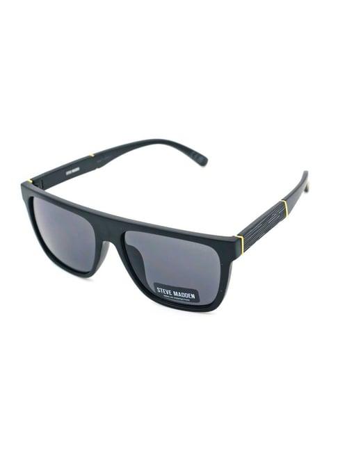 steve madden black oversize irregular sunglasses for men