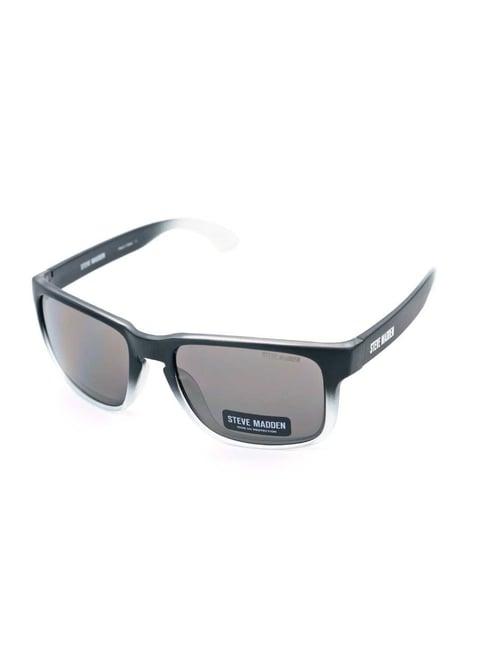 steve madden black oversize irregular sunglasses for men