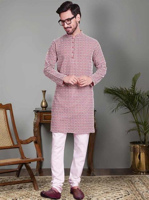 jompers coral pure cotton regular fit chikankari kurta bottom set