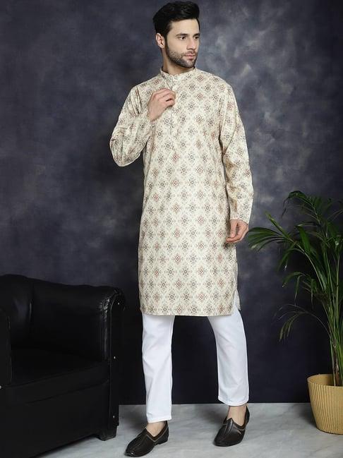 jompers golden regular fit printed kurta bottom set