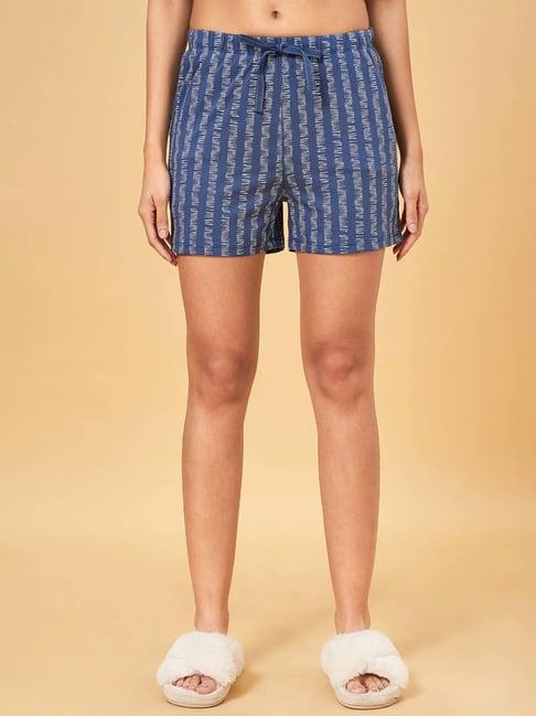 dreamz by pantaloons blue cotton printed shorts