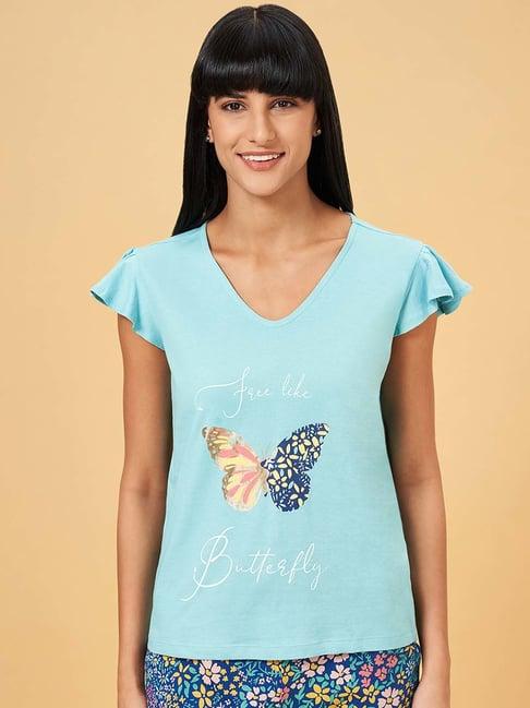 dreamz by pantaloons blue cotton t-shirt