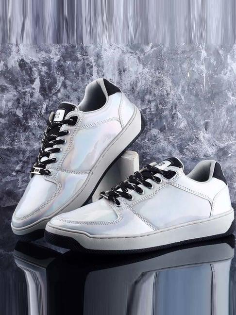 bacca bucci men's mutliverse 2.0 silver casual sneakers