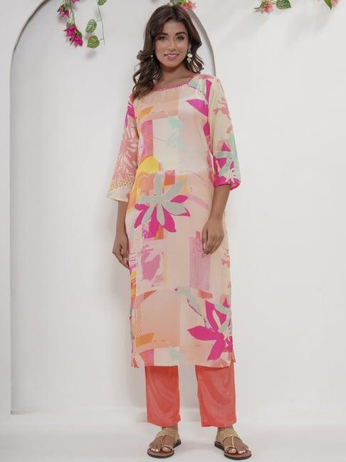 readiprint fashions multicolored floral print kurta pant set