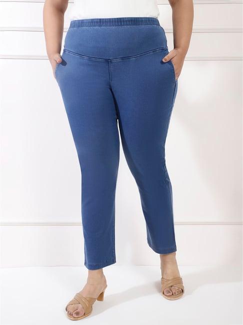 amydus blue straight fit high rise jeans