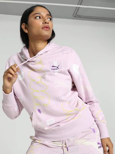 puma lilac printed sweatshirt