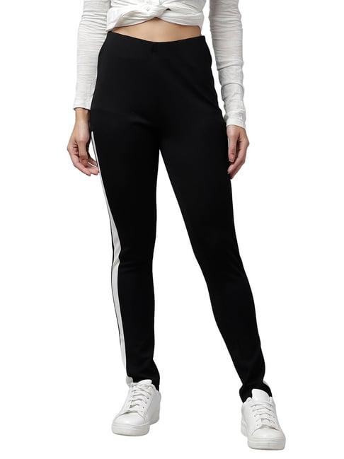 kassually black relaxed fit treggings